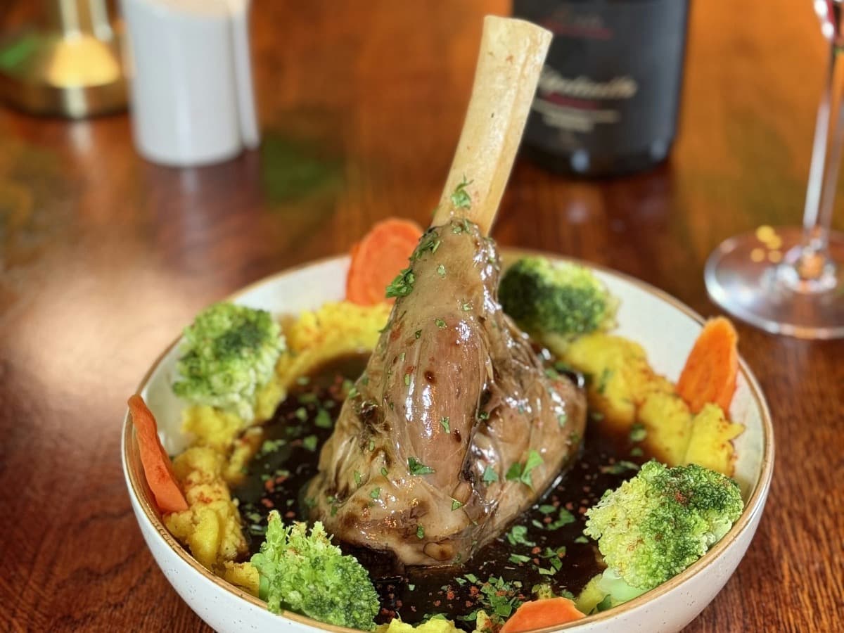 Wood-Fired Lamb Shank — Salt & Olive dish photo